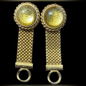 Elegant Vintage Gold Mesh Cuff Links
